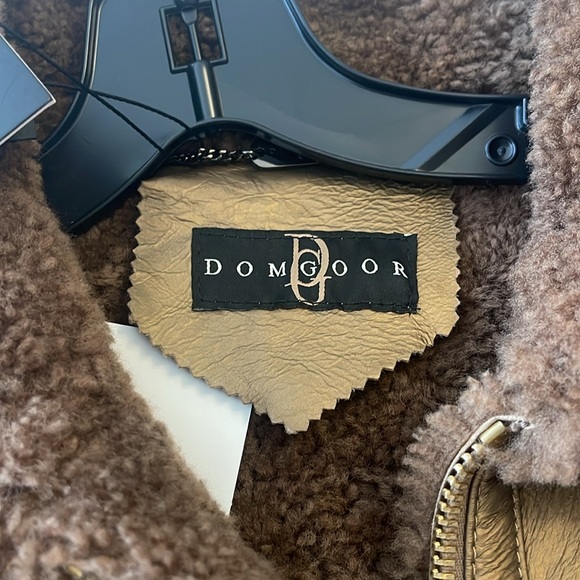 Dom Goor Metallic Sheerling sheepskin bronze leather coat - Picture 8 of 16